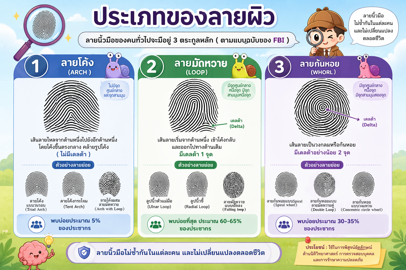 รูปแบบประเภทลายนิ้วมือ